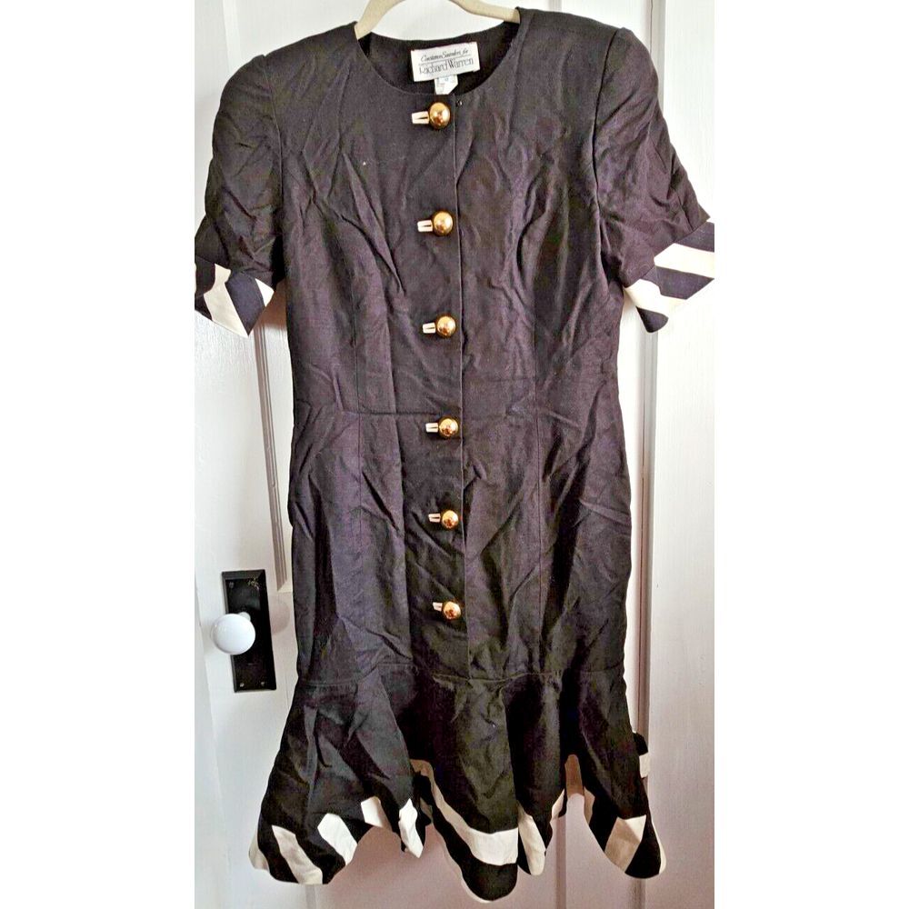 Constance Saunder's for Richard Warren women Sz 10 button down Mermaid‎ dress